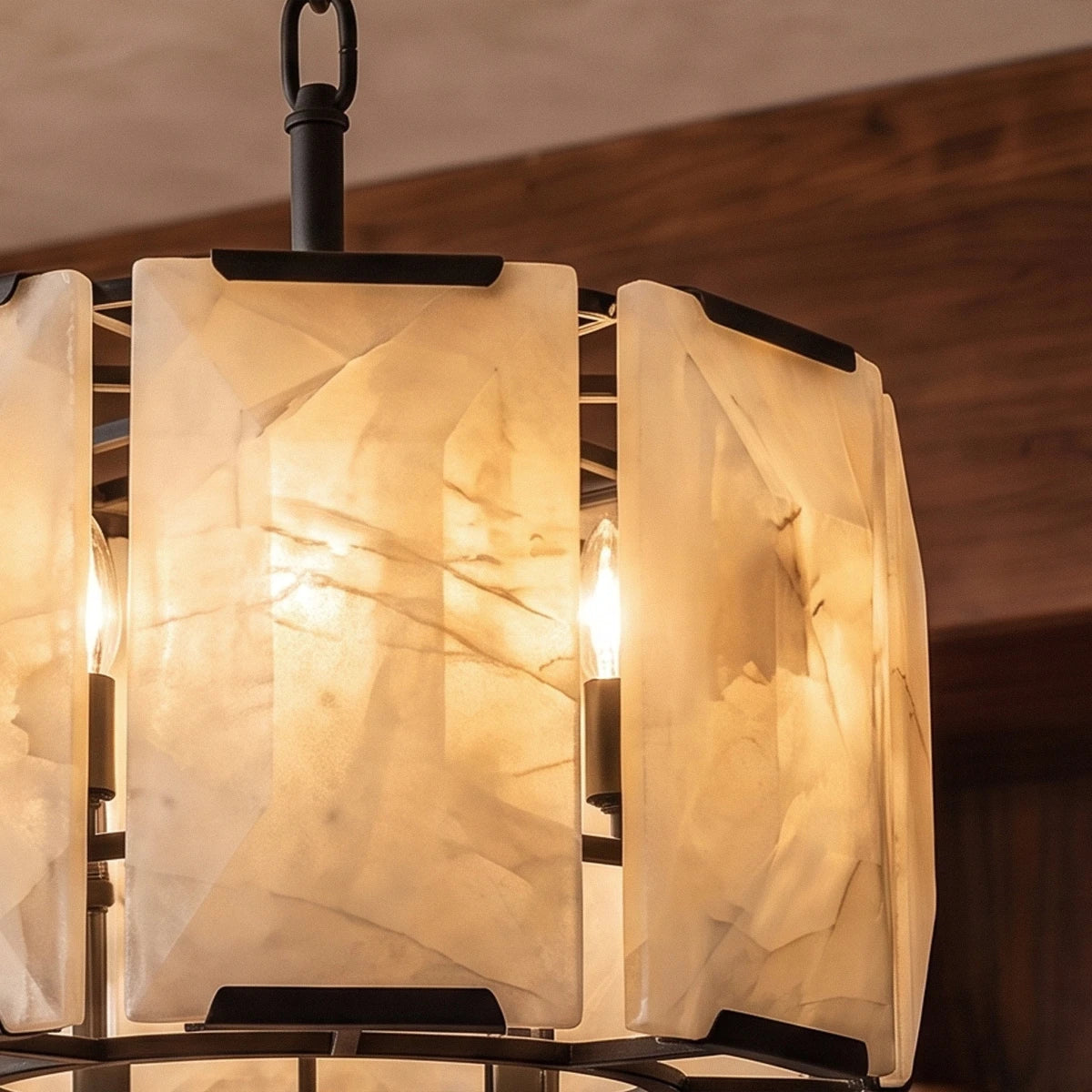 Sakhra Round Alabaster Chandelier - Residence Supply