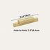 Gold-finished brass pull bar with diamond knurled grip and cylindrical ends, measuring 3.14 inches overall length.