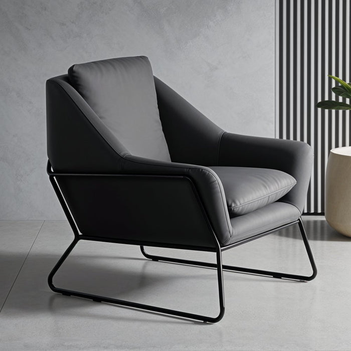 Seiza Industrial Metal Accent Chair: Made from sturdy metal with rivet details and distressed finishes, this accent chair embodies industrial style, adding rugged charm to urban loft interiors.