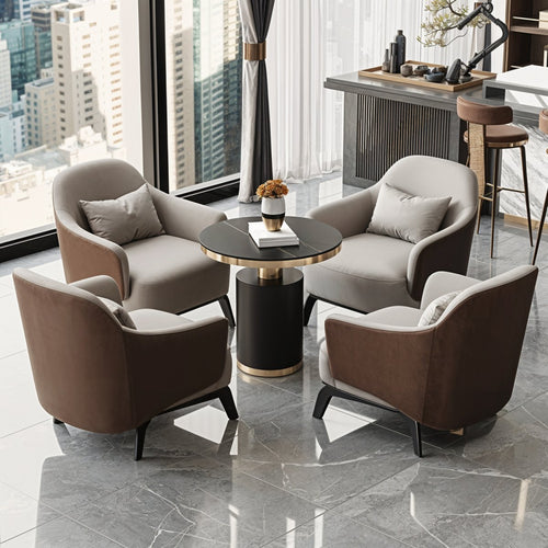 Sella Contemporary Leather Accent Chair: This accent chair features clean lines, sleek chrome legs, and supple leather upholstery, offering a modern and sophisticated addition to any living space.