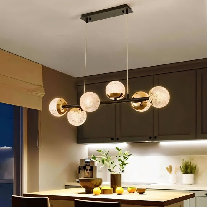 Serenia Linear Chandelier - Modern Lighting for Kitchen Island
