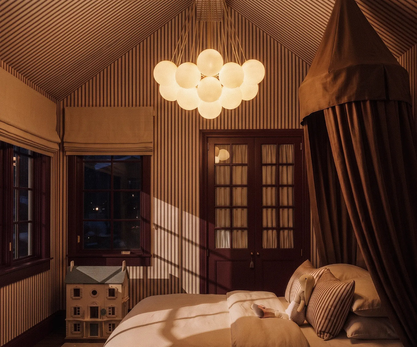 In their room, at bedtime.