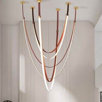 Shalom Leather Chandelier - Modern Chandeliers