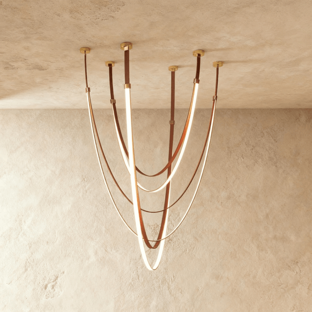 Shalom Leather Chandelier - Residence Supply