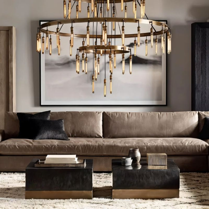 Sidero 3-Tier Round Chandelier - Modern Lighting for Living Room