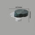 Cylindrical marble knob in dark green with chrome base, shown against gray background with dimensions.