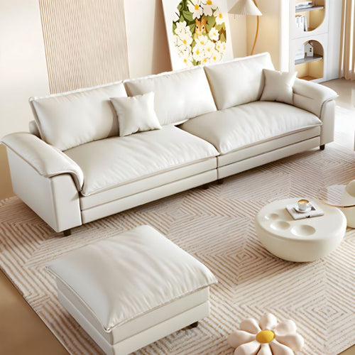 Sleek Design: Boasting a sleek and modern design, the Solacia Arm Sofa adds a touch of contemporary flair to any room. Its clean lines and minimalist silhouette create a chic focal point that complements a variety of decor styles.