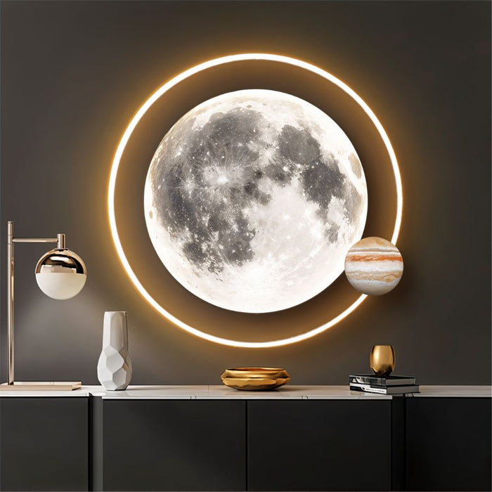 Solar Orbit Illuminated Art - Modern Lighting Fixture for Living Room