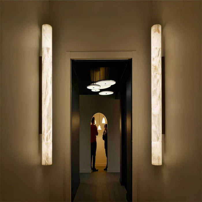 Solen Alabaster Wall Sconce - Modern Lighting for Hallway