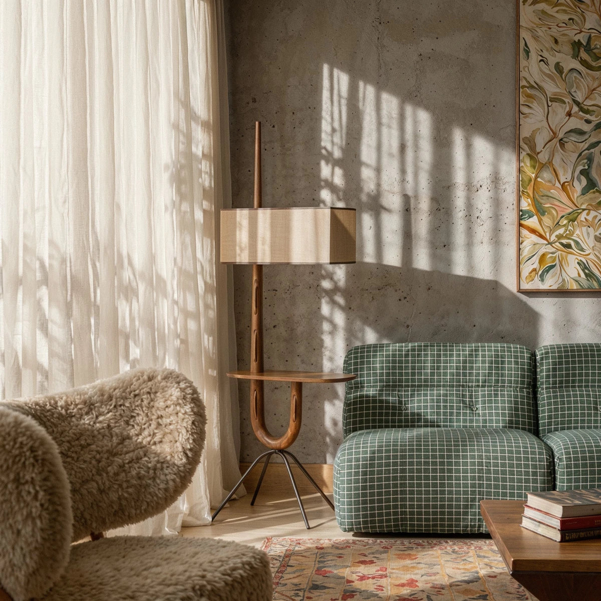 Solvaana Floor Lamp With Side Table - Residence Supply