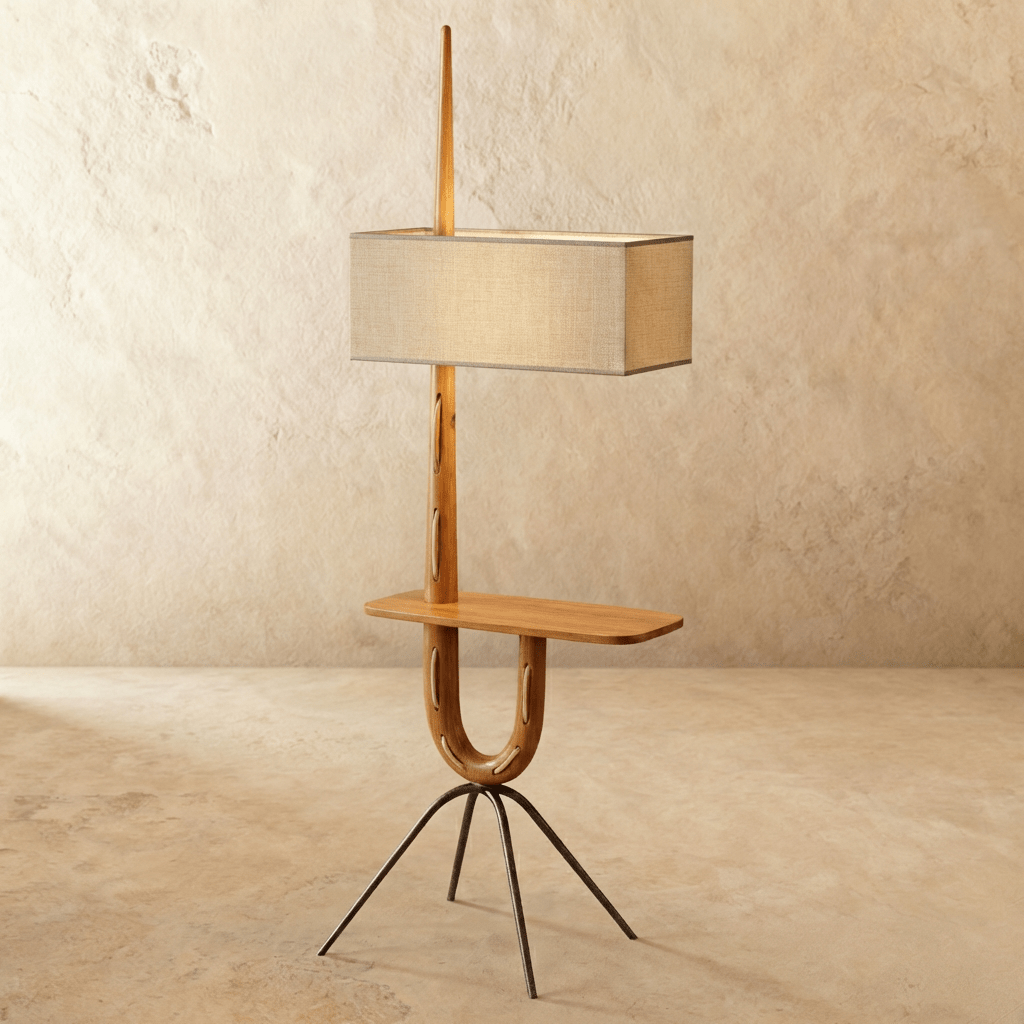 Solvaana Floor Lamp With Side Table - Residence Supply