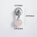 Crystal knob with polished chrome finish and rose quartz sphere on white background.