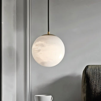 Sphaera Alabaster Pendant Light - Modern Lighting Fixture