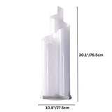 Stellora Table Lamp dimensions: 30.1 inches tall and 10.8 inches wide, featuring a spiral acrylic design with aluminum base.