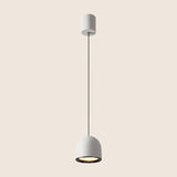 Single white Sterna Pendant Light with a dome-shaped aluminum design and adjustable cord, displayed against a neutral background.