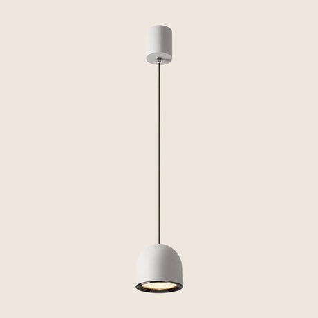 Single white Sterna Pendant Light with a dome-shaped aluminum design and adjustable cord, displayed against a neutral background.