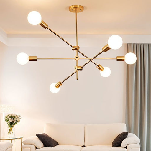 Sunburst Chandelier - Contemporary Lighting for Living Rooms