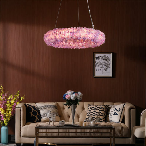Surya Purple Round Chandelier - Living Room Lighting
