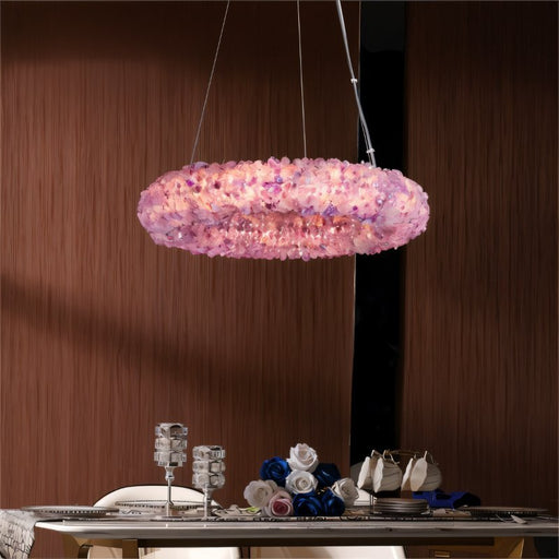 Surya Purple Round Chandelier - Dining Room Light Fixtures