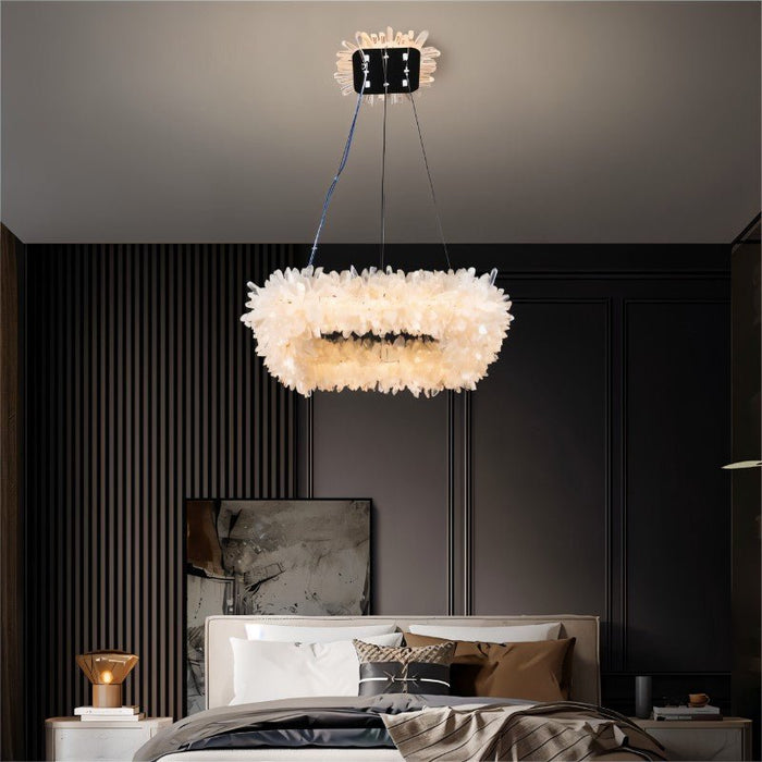 Surya Square Chandelier - Contemporary Lighting for Bedroom