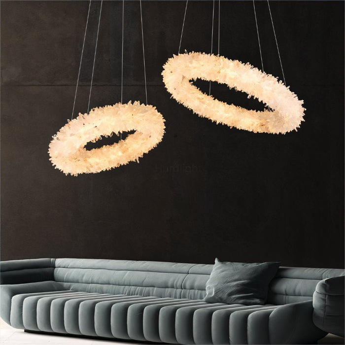 Surya Tilted Round Chandelier - Living Room Lights