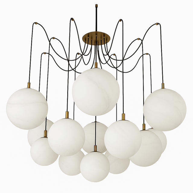 Svara Alabaster Chandelier - Residence Supply
