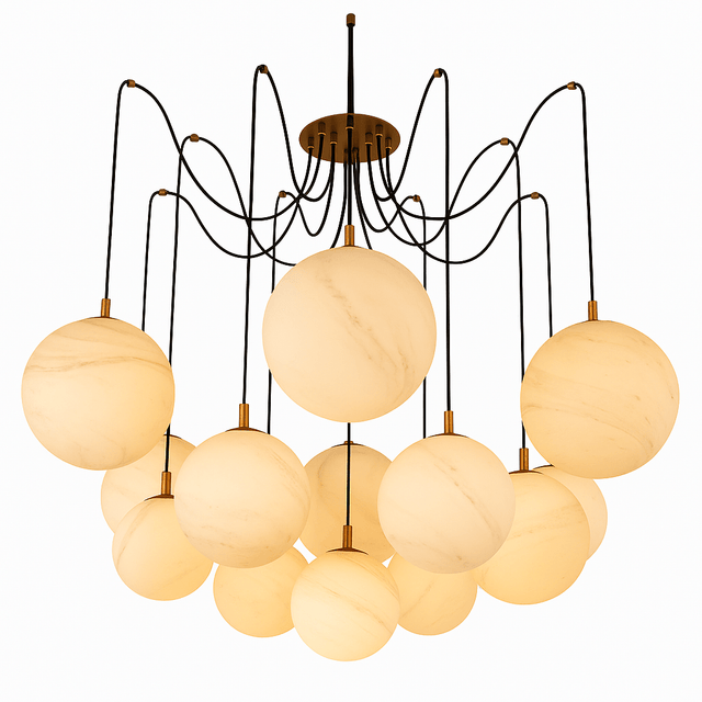 Svara Alabaster Chandelier - Residence Supply