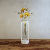 Modern Svetu Waterproof Rechargeable Pendant Table Lamp in white, featuring integrated LED and floral decor for cozy bedroom or living room ambiance.