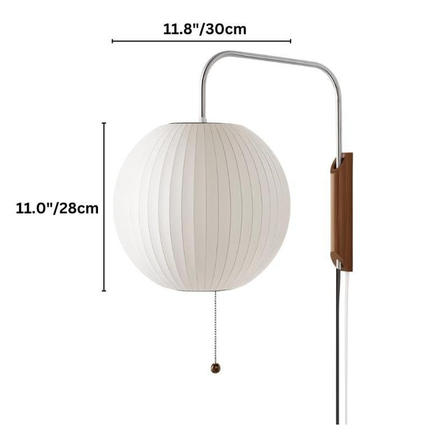 "A modern, minimalist wall lamp with a luxurious silk shade emitting a soft, warm glow."