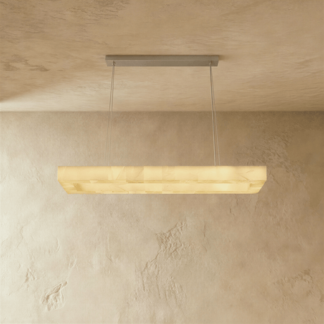 Teva Rectangular Alabaster Chandelier - Residence Supply