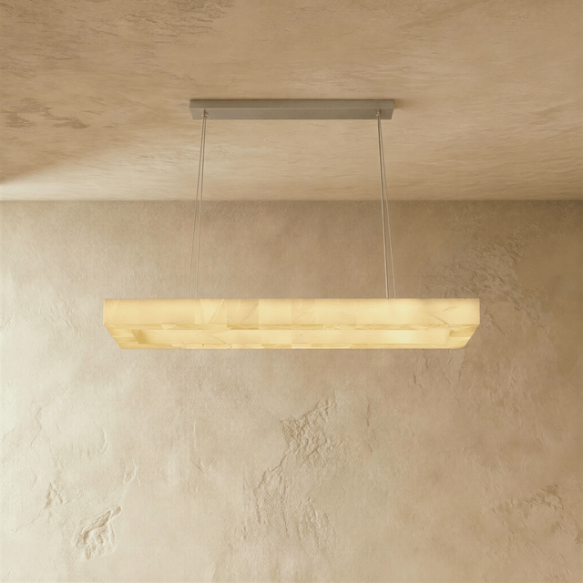 Teva Rectangular Alabaster Chandelier - Residence Supply