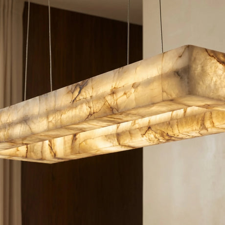 Teva Rectangular Alabaster Chandelier - Residence Supply