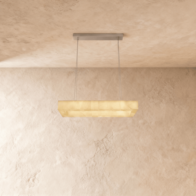 Teva Rectangular Alabaster Chandelier - Residence Supply