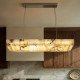 Teva Rectangular Alabaster Chandelier - Residence Supply