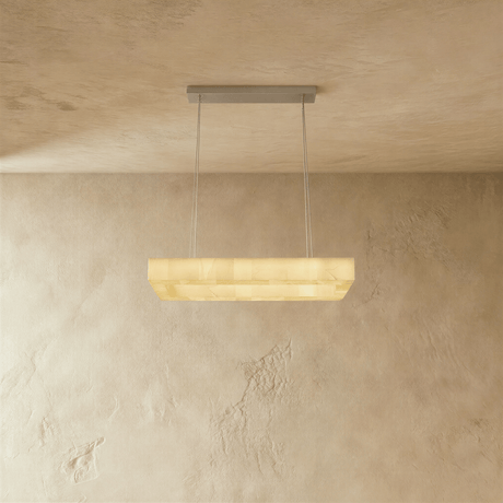 Teva Rectangular Alabaster Chandelier - Residence Supply