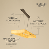 Teva Rectangular Alabaster Chandelier - Residence Supply