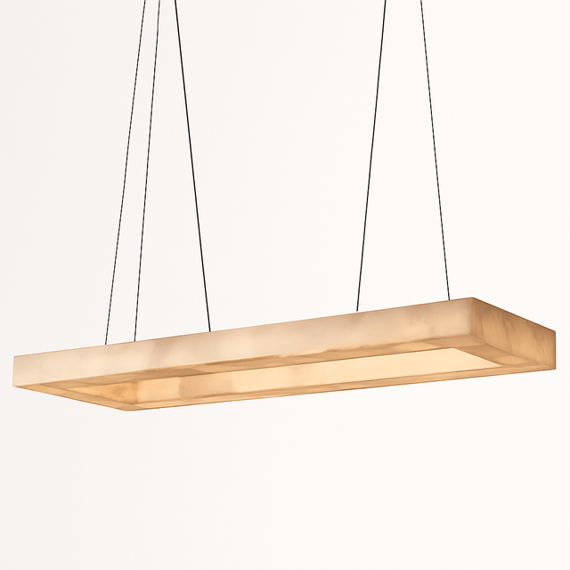 Teva Rectangular Alabaster Chandelier - Residence Supply