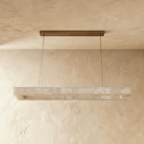 Teva Rectangular Alabaster Chandelier - Residence Supply