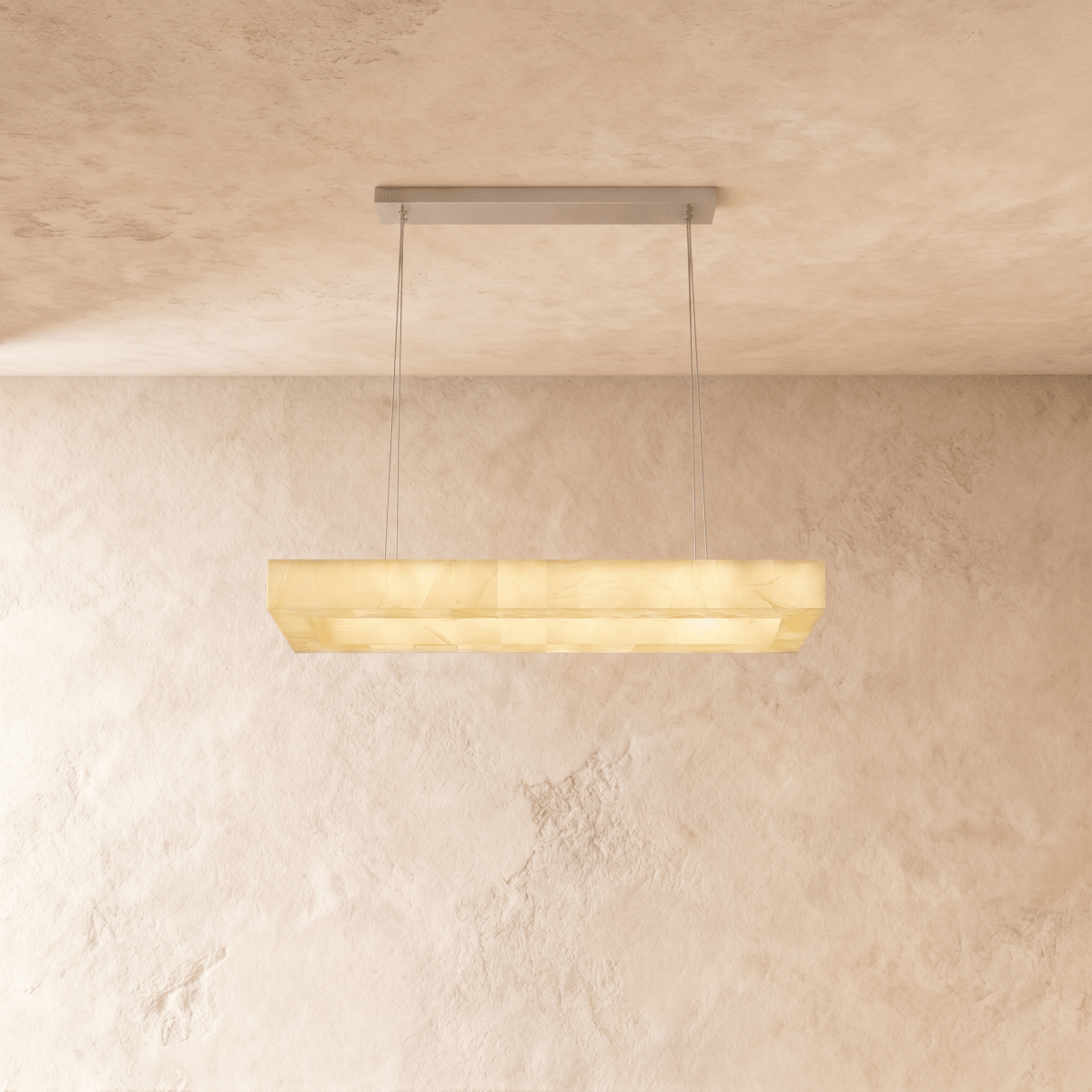 Teva Rectangular Alabaster Chandelier - Residence Supply