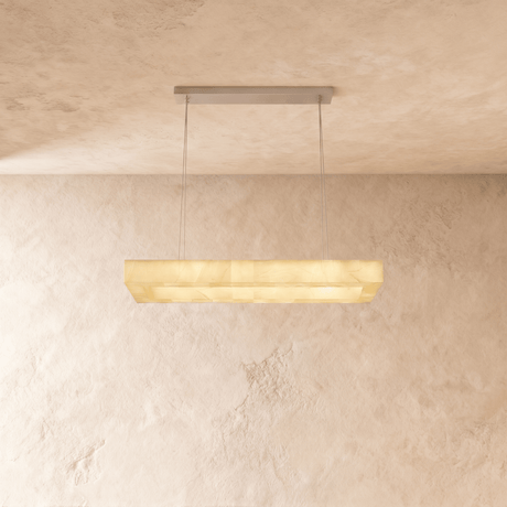Teva Rectangular Alabaster Chandelier - Residence Supply