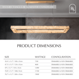 Teva Rectangular Alabaster Chandelier - Residence Supply