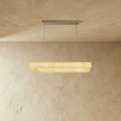 Teva Rectangular Alabaster Chandelier - Residence Supply