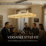 Teva Rectangular Alabaster Chandelier - Residence Supply