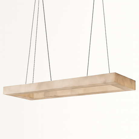 Teva Rectangular Alabaster Chandelier - Residence Supply