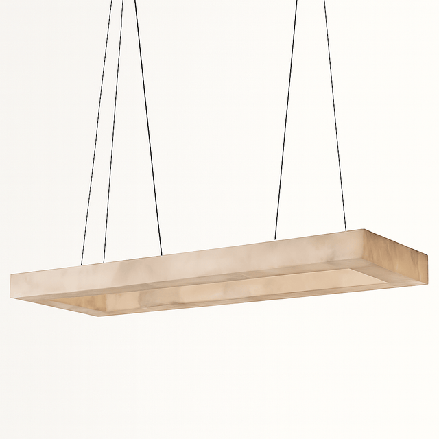 Teva Rectangular Alabaster Chandelier - Residence Supply