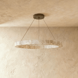 Teva Round Alabaster Chandelier - Residence Supply