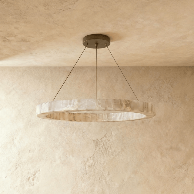 Teva Round Alabaster Chandelier - Residence Supply