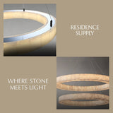 Teva Round Alabaster Chandelier - Residence Supply