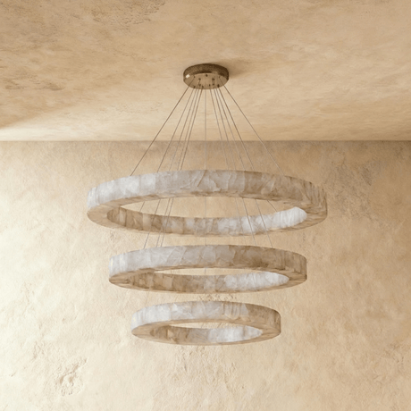 Teva Round Alabaster Chandelier - Residence Supply