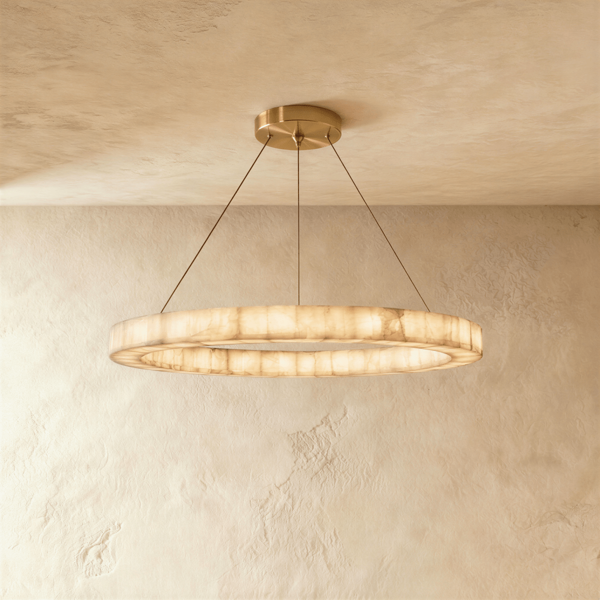 Teva Round Alabaster Chandelier - Residence Supply